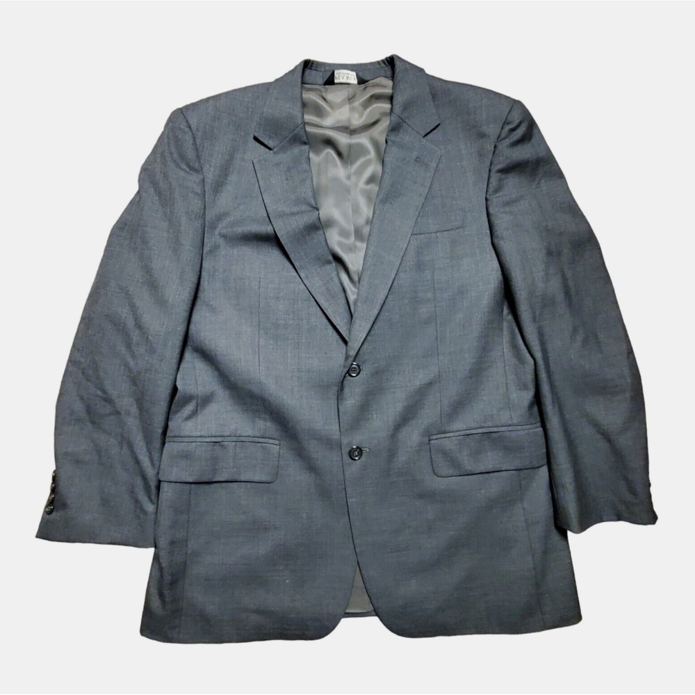 Jos. A. Bank Mens Gray Two Button Blazer Suit Jacket Size 42R Wool Blend
